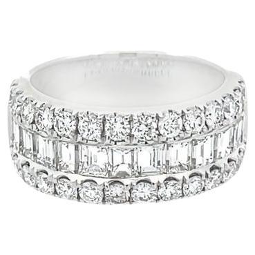Mode Baguette Diamant Ring 2,81ct 18K Weißgold