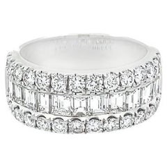 Used Fashion Baguette Diamond Ring 2.81ct 18K white gold 