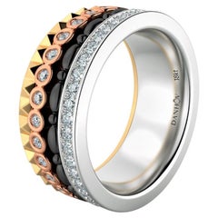 Fashion Band Danhov, Four colors in one band in 14KT