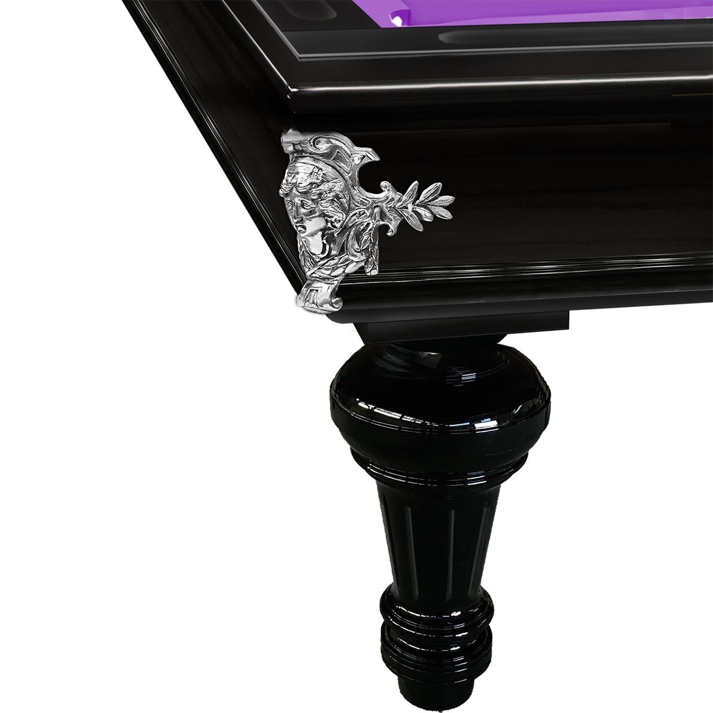 black billiard table