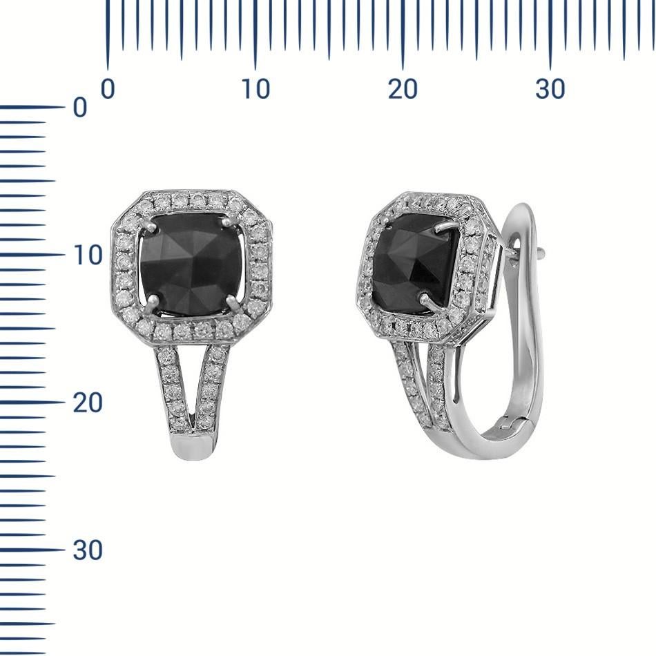 Women's Fashion Black Diamond White Gold Ring For Sale