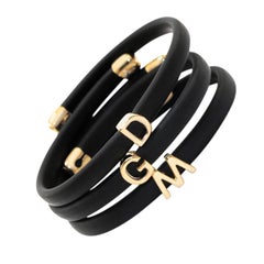 Fashion Bracelet 925 Silver and Rubber