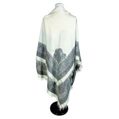 Fashion cashmere Paisley shawl with cream pashmina center - France Circa 1830 