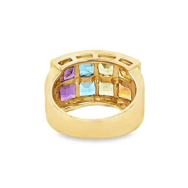 Bague de couleur mode en or jaune 14 carats 3,53 carats Neuf - En vente à New York, NY