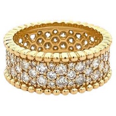 Fashion Diamond Eternity Band Ring 2.55ct 18K Yellow Gold 