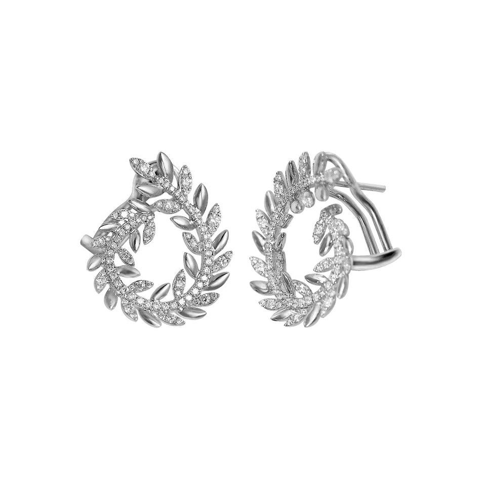 Mode Boucles d'oreilles en or blanc et diamants de haute joaillerie