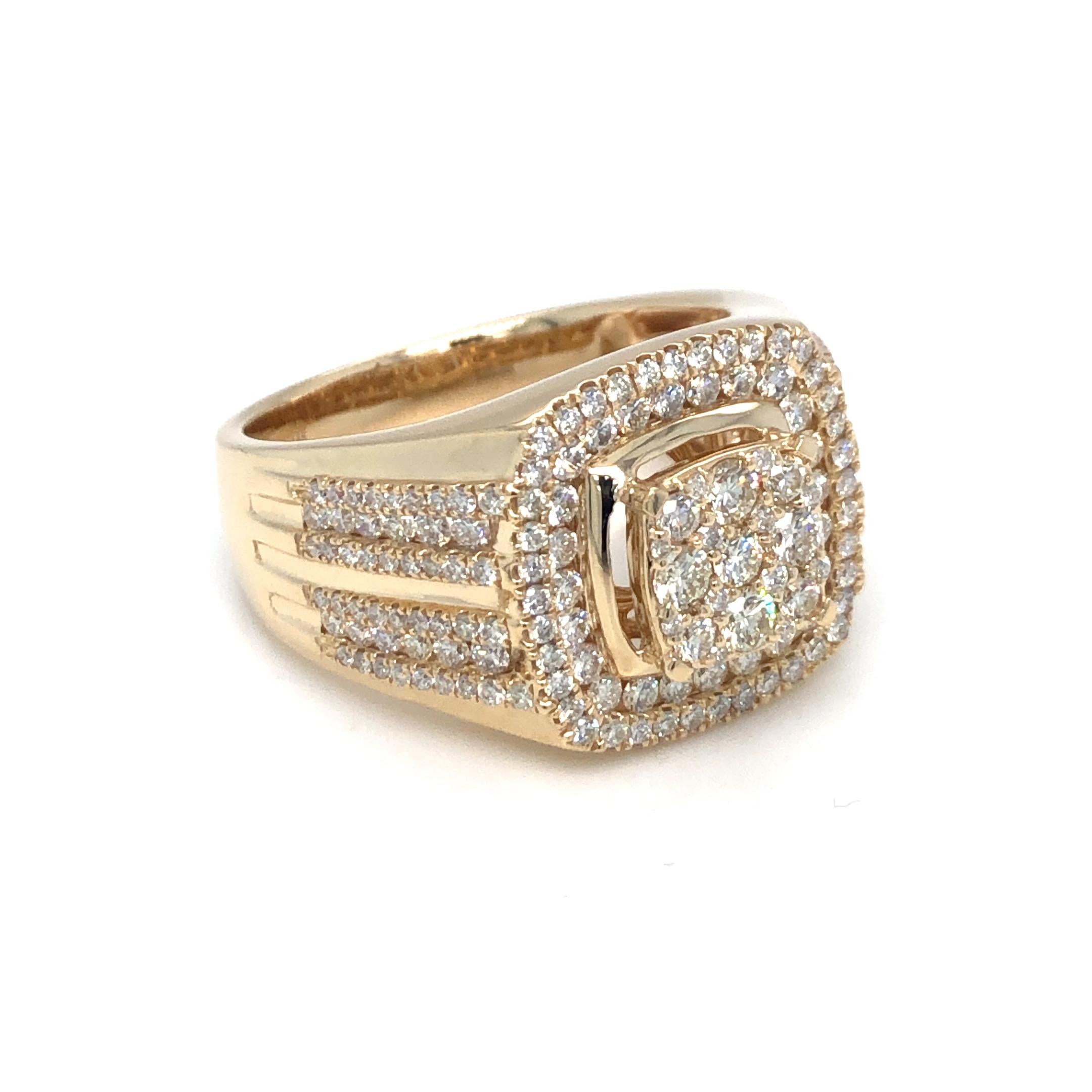 181 Diamond 1.95ctw 14K Yellow Ring Size 10.75
