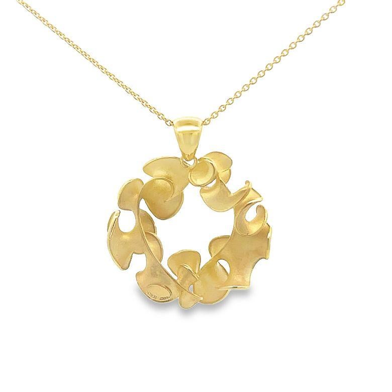 Fashion Diamond Pendant 0.15CT 14K Yellow Gold 1