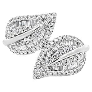 Fashion Diamond Ring 0.80ct G/ SI1 14K White Gold 