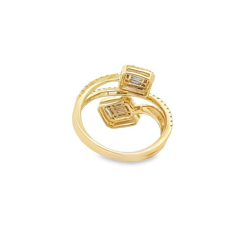 Women's Fashion Diamond Ring 0.81 ct G/SI1 14K Yellow Gold  For Sale