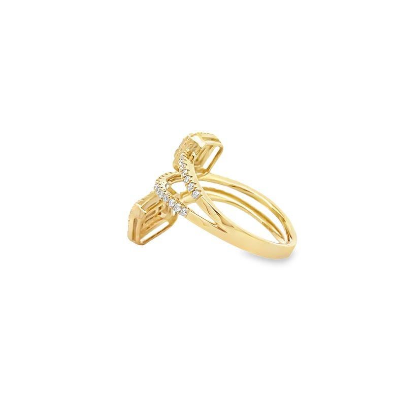 Fashion Diamond Ring 0.81 ct G/SI1 14K Yellow Gold  For Sale 1