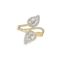 Mode Diamantring 0,93 Karat 14K Gelbgold G/SI