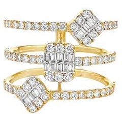 Fashion Diamond Ring 1.16CT 14K Yellow Gold 