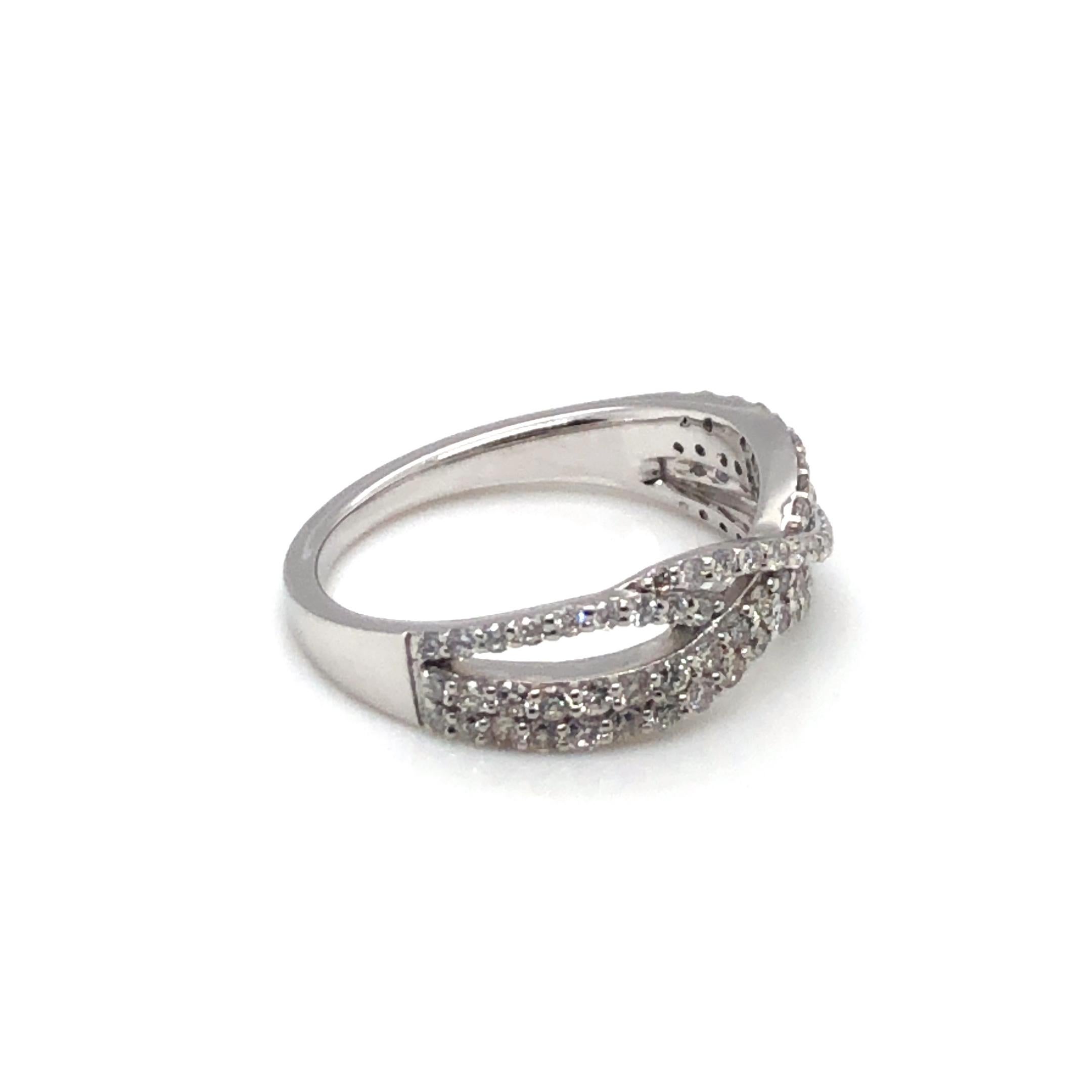 Women's Fashion Diamond Ring 14K White Gold