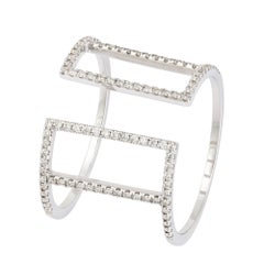 Fashion Diamond Ring 18k White Gold for Her