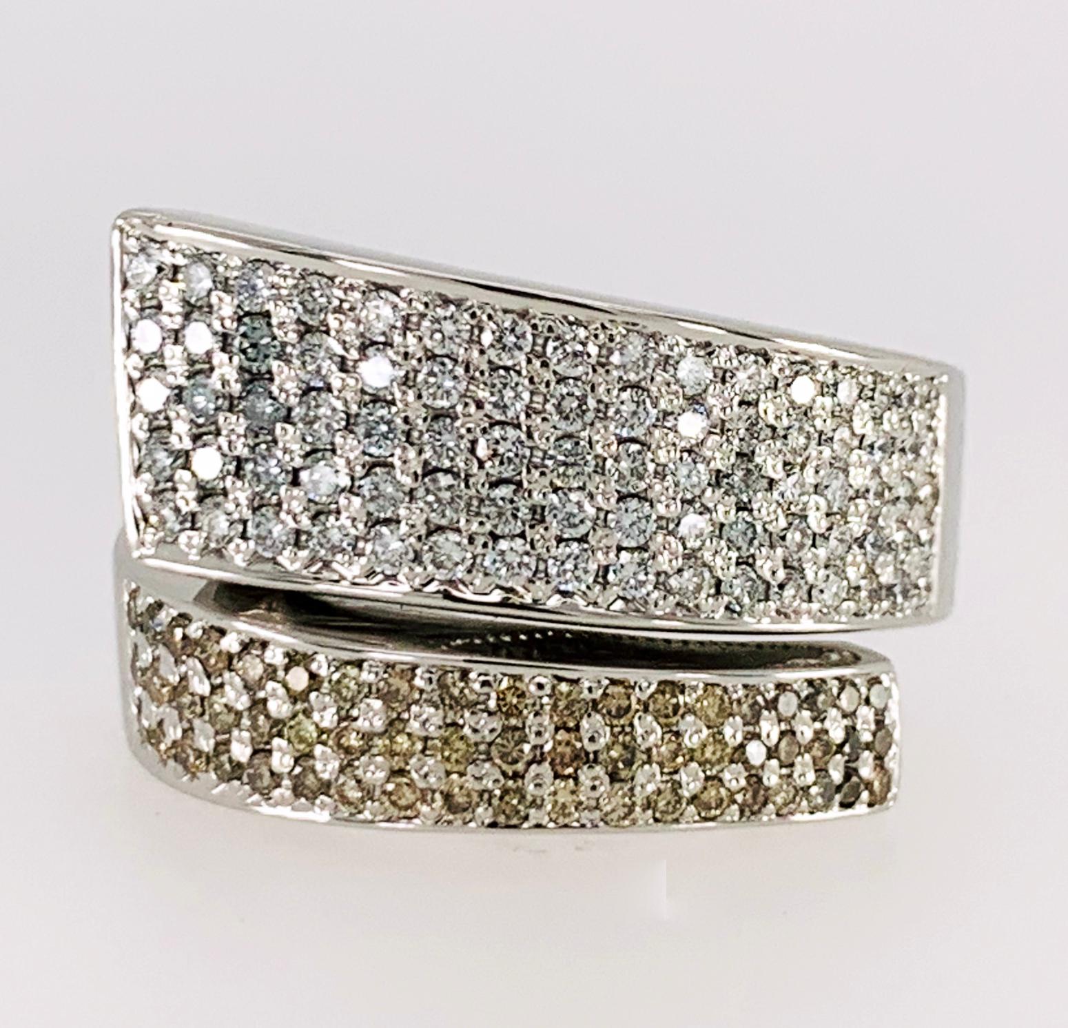 Bypass Diamond Ring In Excellent Condition In Carmel, CA
