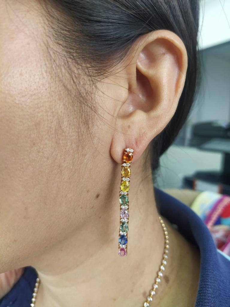 Moda Orecchini in oro bianco 18 carati con diamante per lei in vendita 3