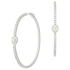 Fashion Diamond White 18 Karat Gold Earrings for Her
