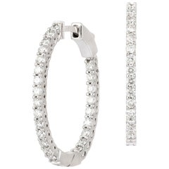 Fashion Diamond White 18 Karat Gold Earrings for Her