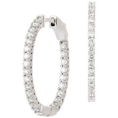 Moda Orecchini in oro bianco 18 carati con diamante per lei