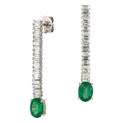 Diamant-Ohrringe aus 18 Karat Gold mit weißen Diamanten für Sie