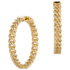 Moda Orecchini in oro bianco 18 carati con diamante per lei