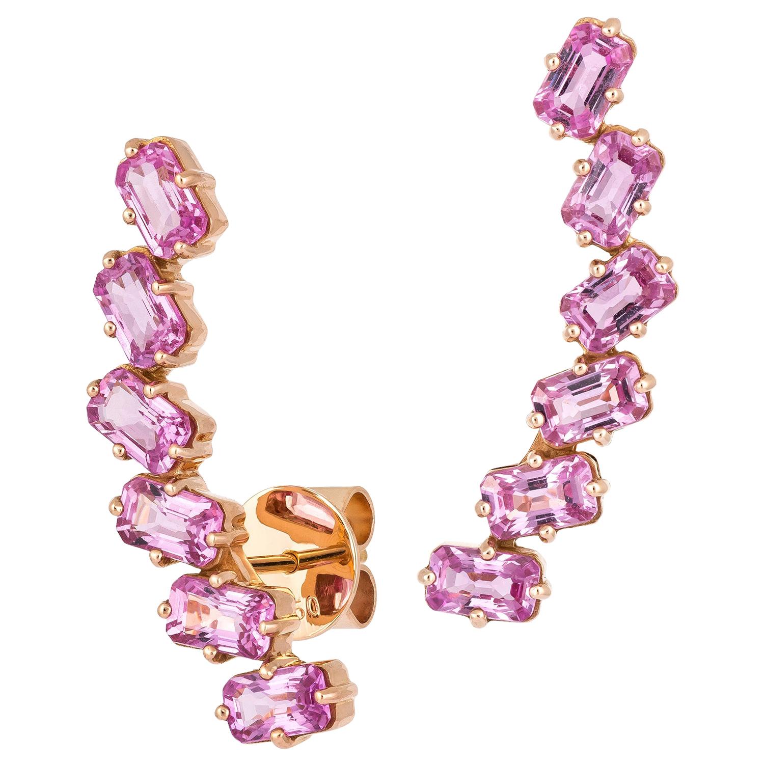 Diamant-Ohrringe aus 18 Karat Gold mit weißen Diamanten für Sie