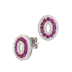 Fashion Diamond White 18 Karat Gold Earrings for Her