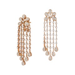 Mode Diamant Weiß 18K Gold Ohrringe für Sie