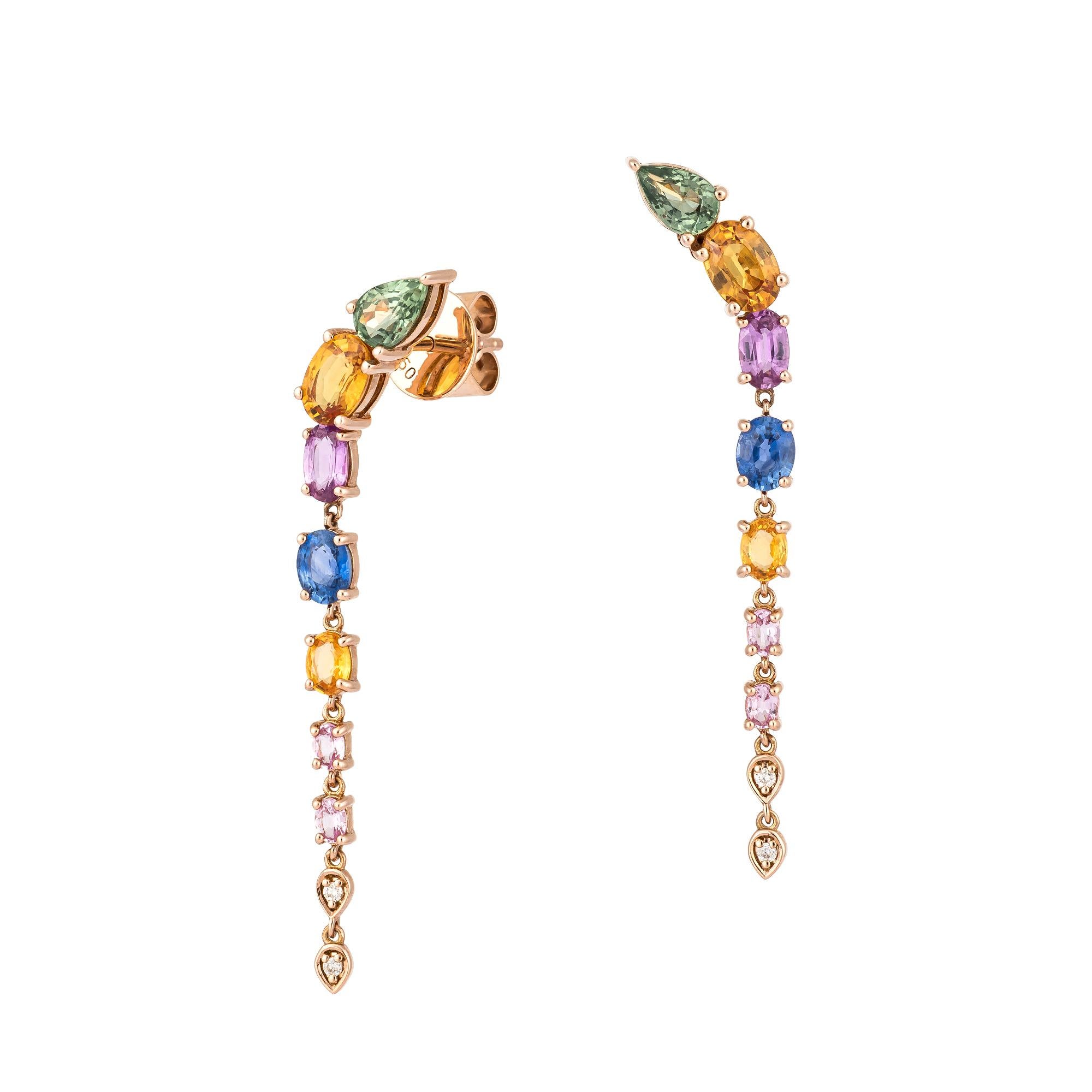 Fashion Diamond White 18K Gold Earrings for Her In New Condition For Sale In Genève, GE