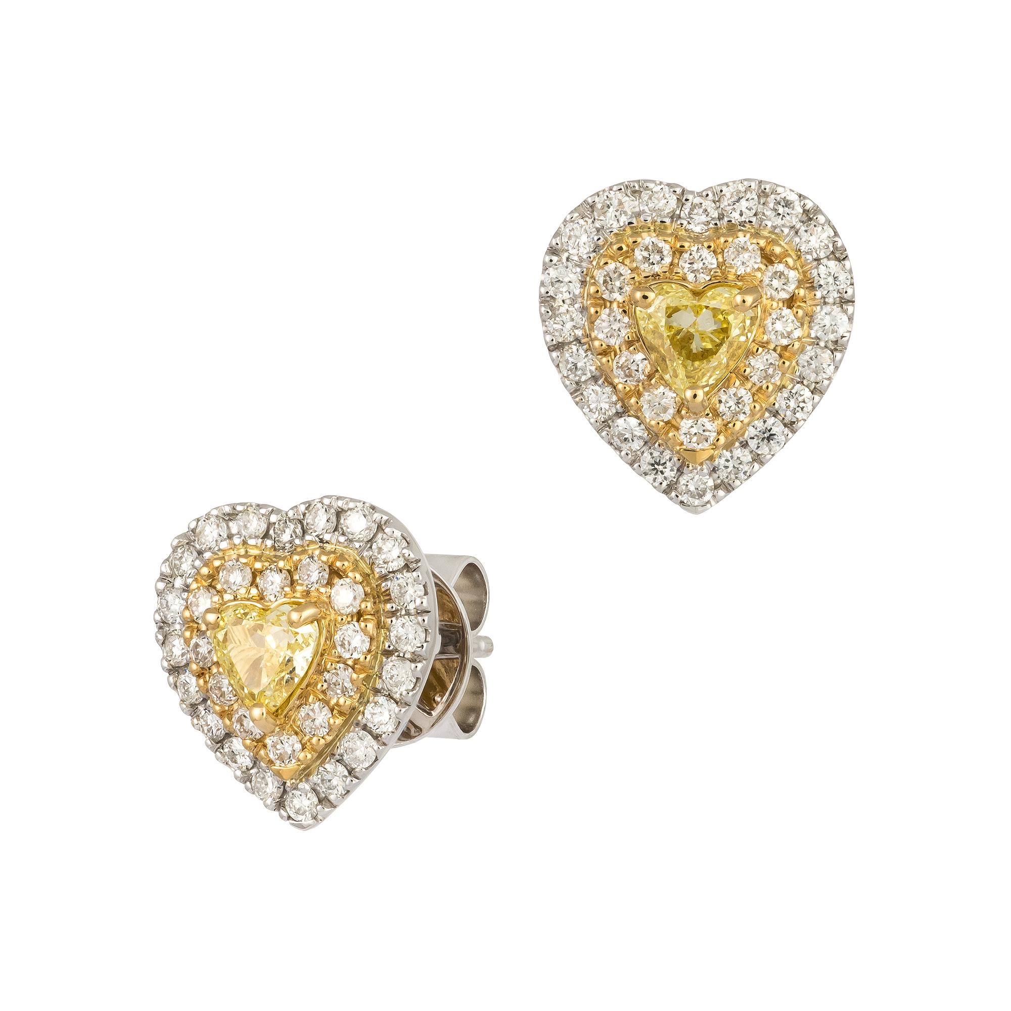 Fashion Diamond White 18k Gold Earrings for Her In New Condition For Sale In Genève, GE