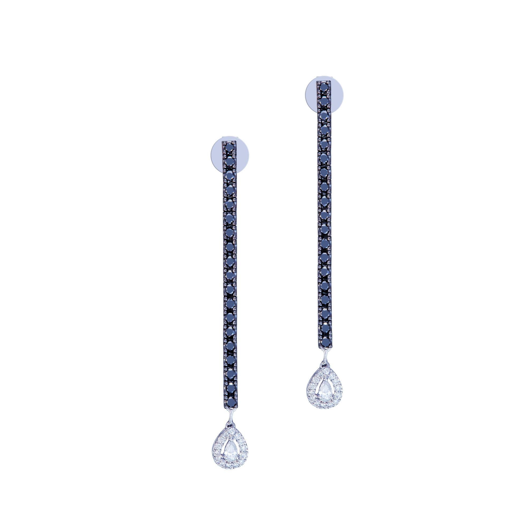 Moda Orecchini in oro bianco 18k con diamante per lei in vendita 1