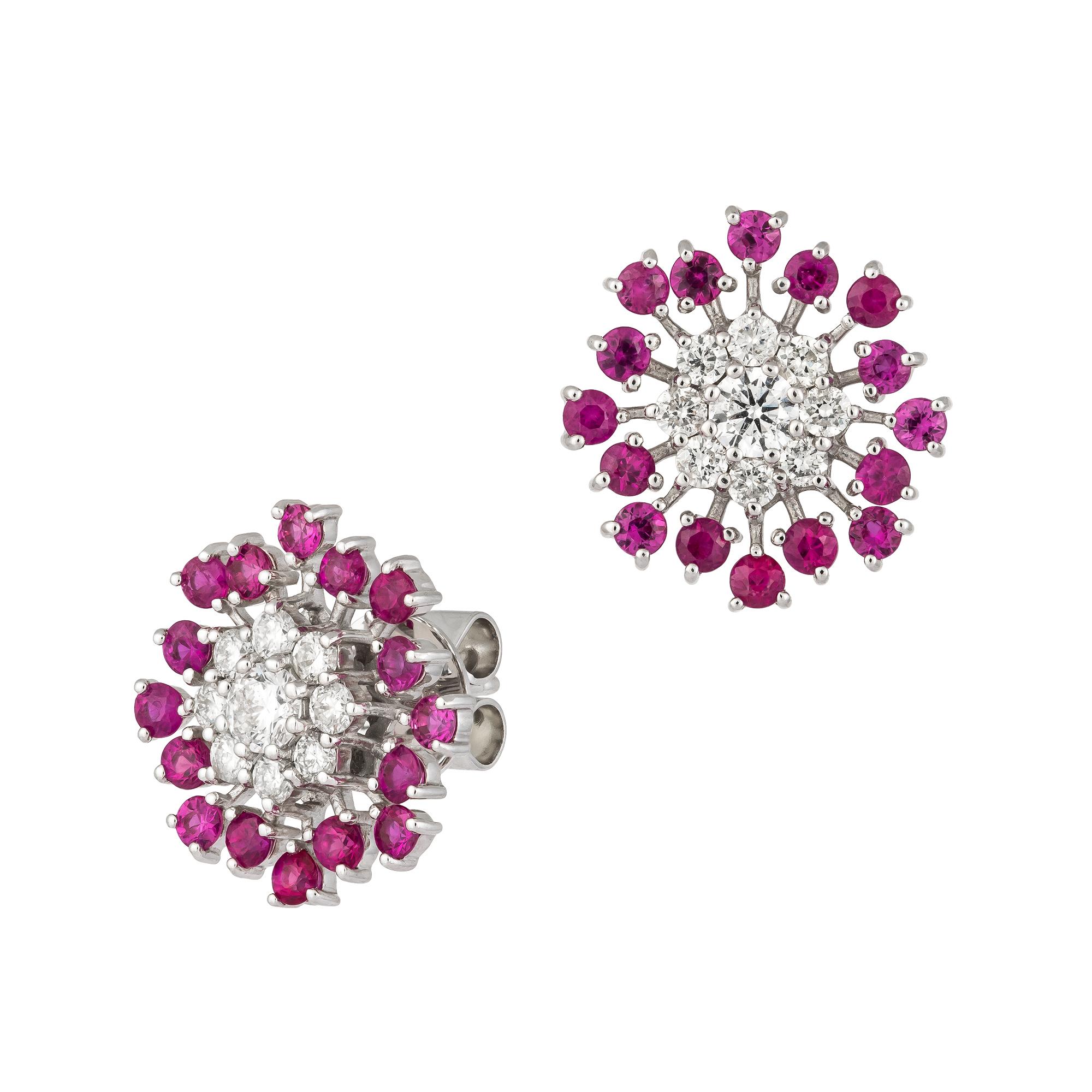 Moda Orecchini in oro bianco 18k con diamante per lei in vendita 1