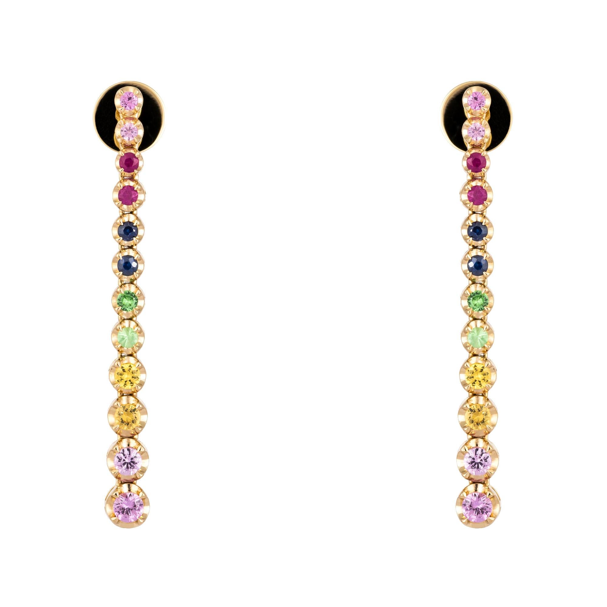 Boucles d'oreilles à la mode en or blanc 18 carats avec diamants pour elle en vente