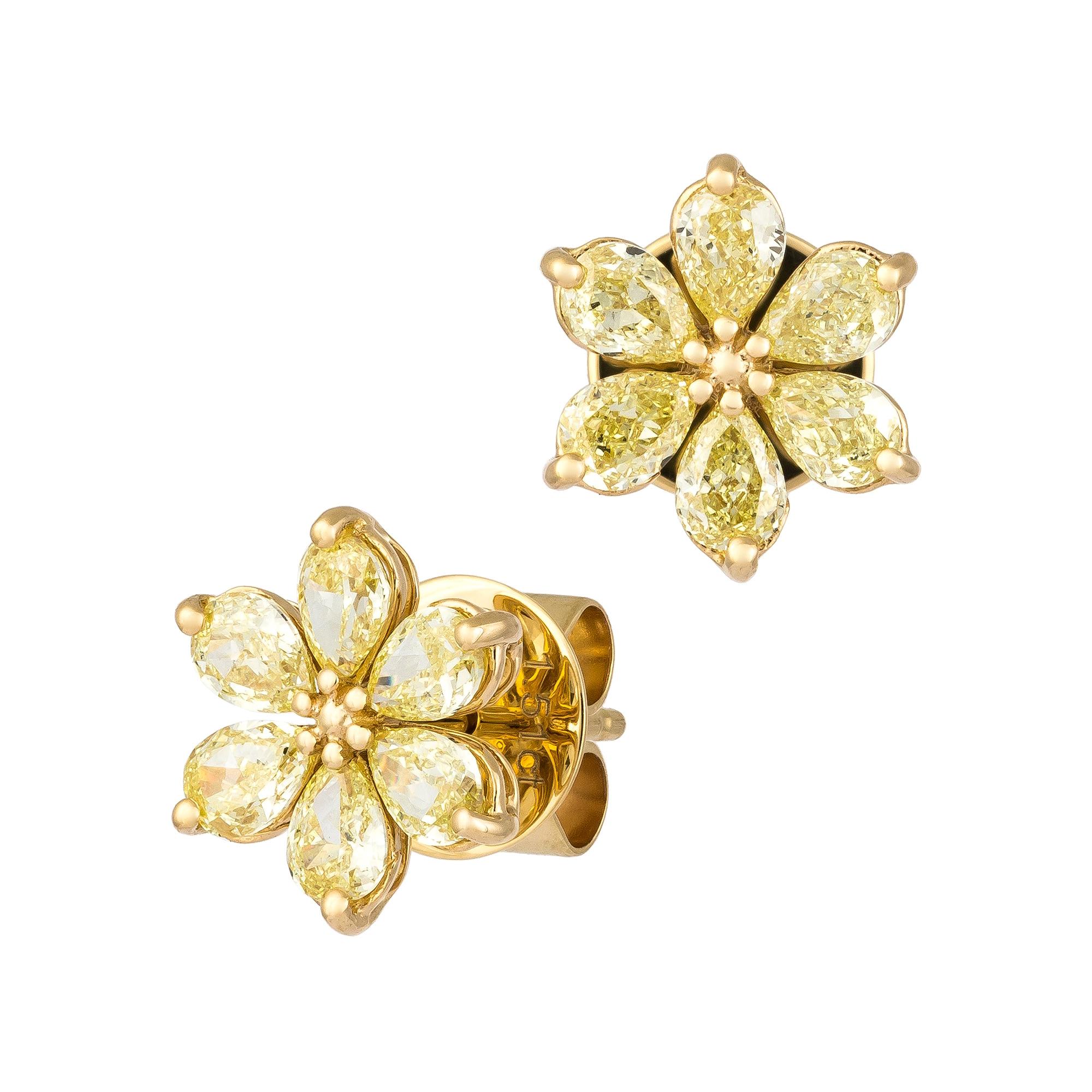 Fashion Diamond White 18k Gold Earrings for Her