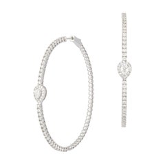 Fashion Diamond White 18K Gold Earrings for Her