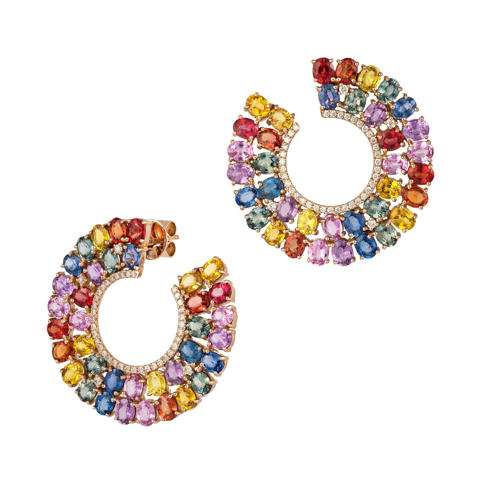 Fashion Diamond White 18k Gold Earrings for Her