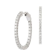 Fashion Diamond White 18k Gold Earrings for Her