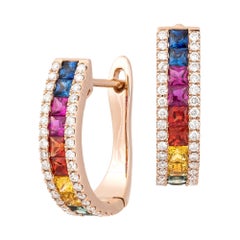 Mode Diamant-Ohrringe aus weißem 18 Karat Gold für ihr