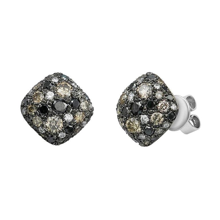 Mode Diamant-Ohrringe aus Weißgold im Angebot