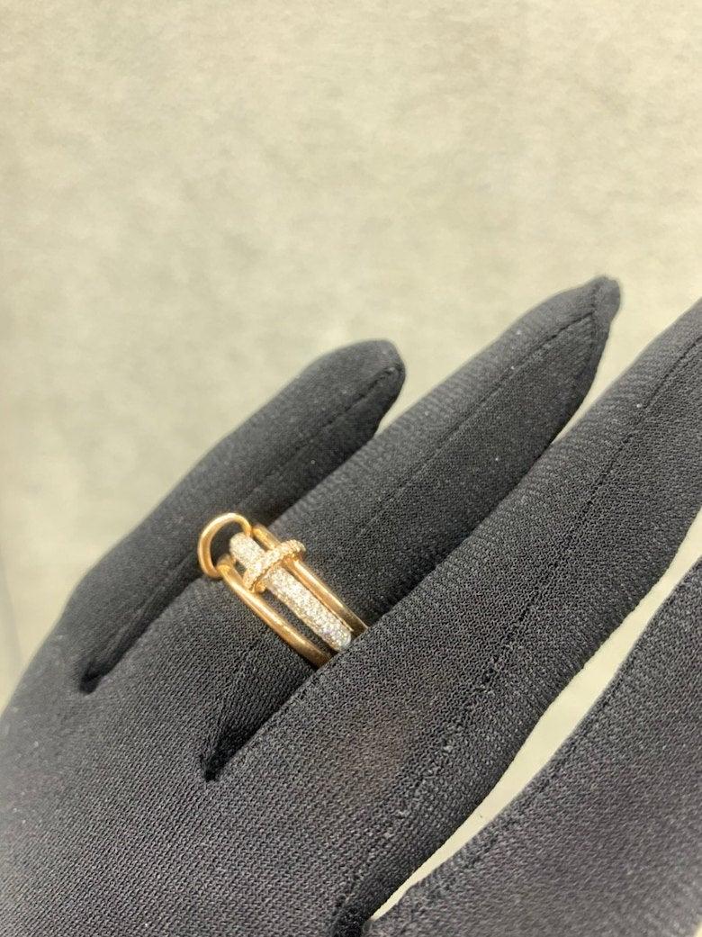 For Sale:  Fashion Diamond Yellow Gold Ring 2