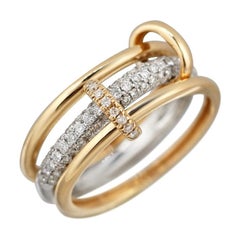 Anello moda con diamante in oro giallo