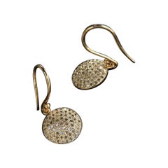 Orecchino a disco di moda in argento 925 Diamante Designer Orecchino pendente Unisex Goccia.