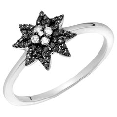 Pendientes de oro blanco con diamantes negros para ella