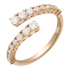 Fashion Every Day Bague de créateur en or rose 18 carats et diamants pour elle