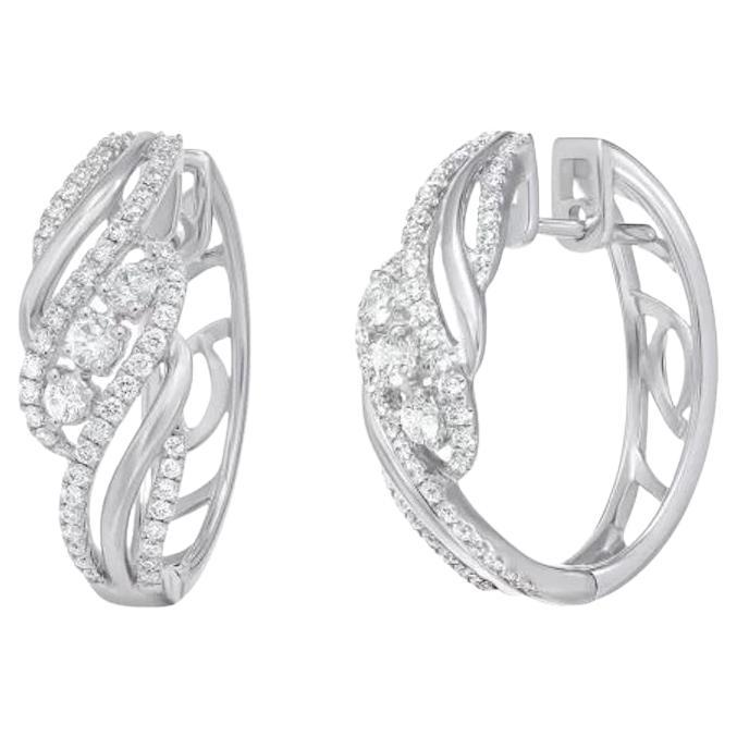 Fashion Every Day Diamond White Gold Lever-Back Earrings for Her For Sale