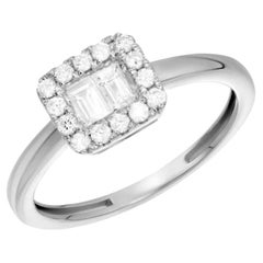 Fashion Every Day White Diamond White Gold Stud Earrings for Her