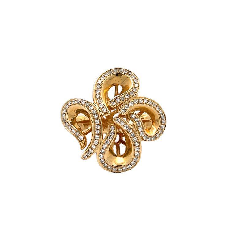 This exquisite fashion ring is an essential part of our flower design collection, specially crafted to provide you with a unique piece of jewelry that is sure to catch the eye. The intricate details of this ring are remarkable, and the 0.37 carats