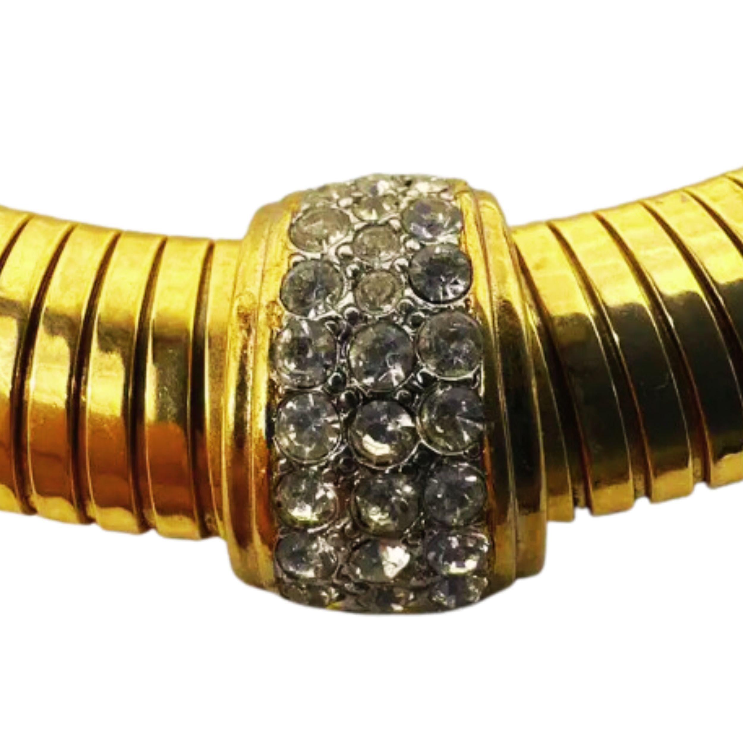 Collana a girocollo Ciner - Fashion Forward  Strass trasparenti In condizioni buone in vendita a Jacksonville, FL