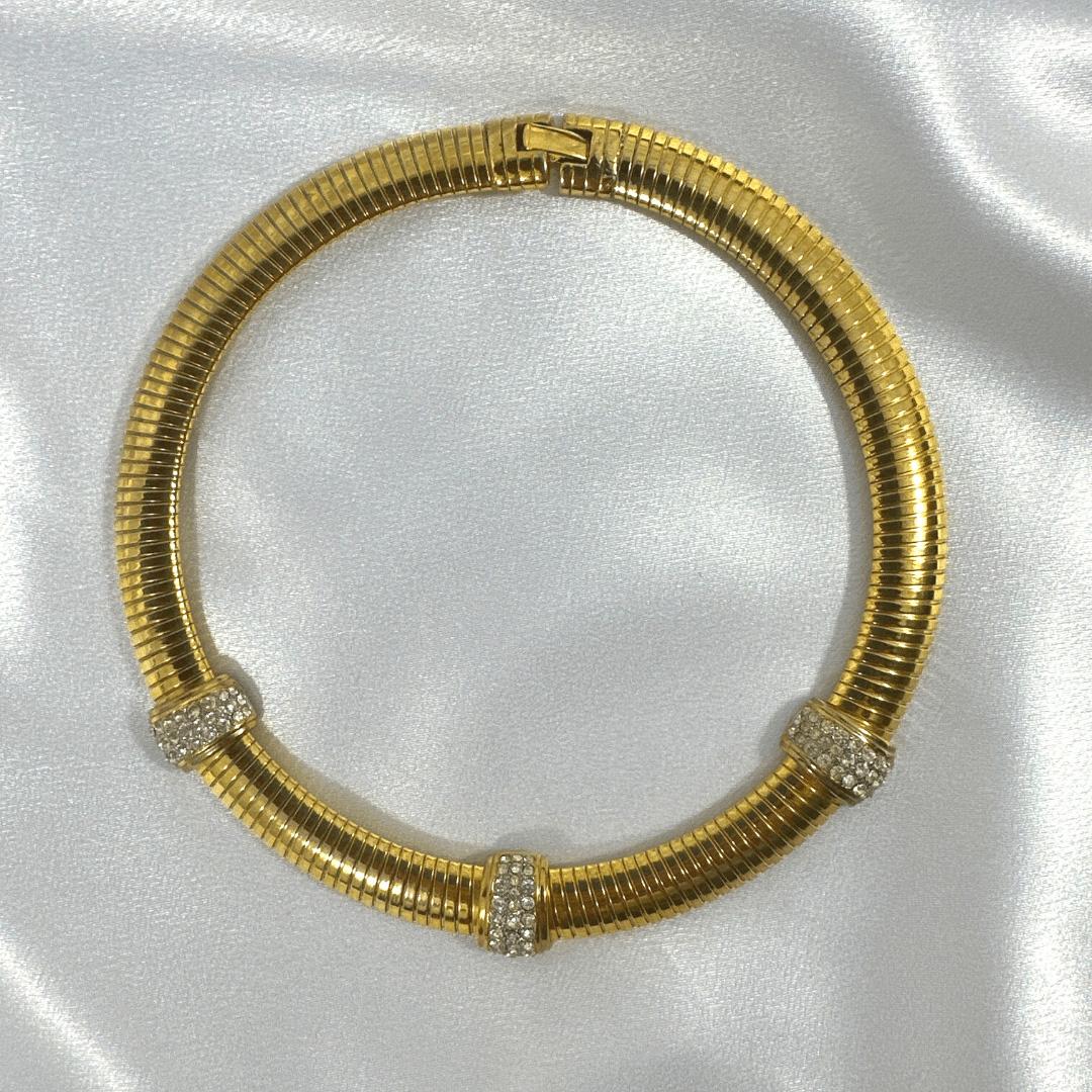 Collana a girocollo Ciner - Fashion Forward  Strass trasparenti in vendita 5